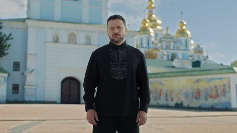 Володимир Зеленський під час звернення з нагоди Дня Незалежності